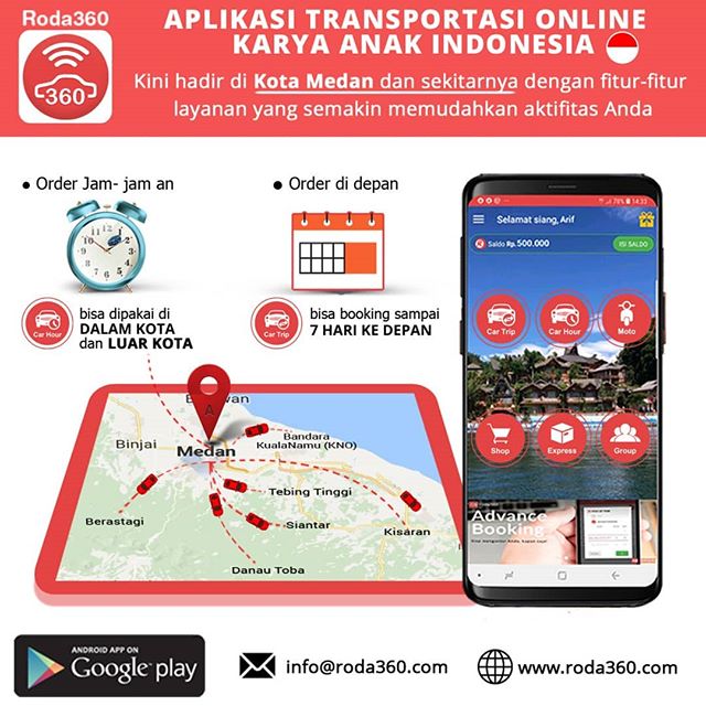 RODA360 (@roda360.id) APLIKASI TRANSPORTASI ONLINE KARYA ANAK INDONESIA