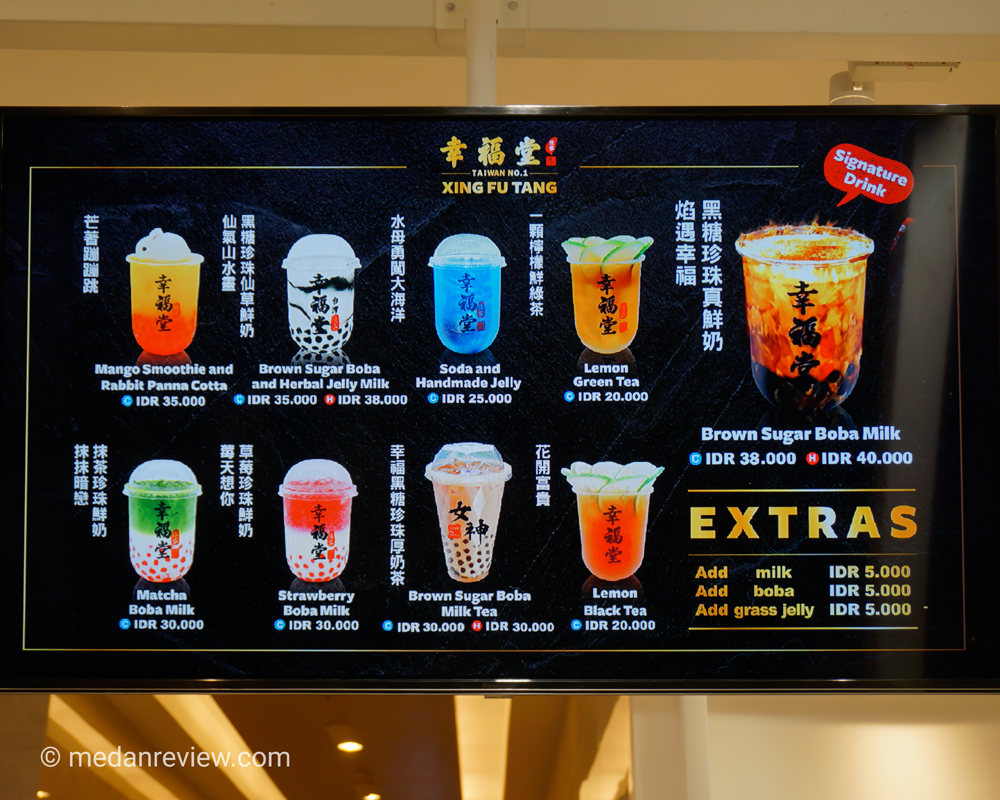 Daftar Menu Xing Fu Tang Lippo Plaza Medan