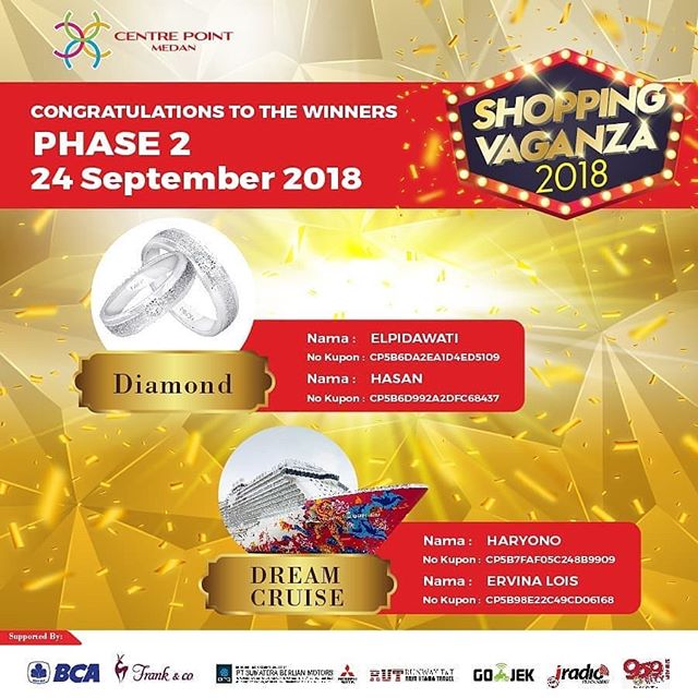 Ini Pemenang Mall Centre Point Shopping Vaganza 2018 Fase Ke-2 (#2)