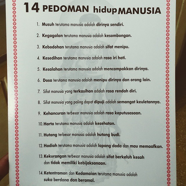 14 PEDOMAN hidup MANUSIA